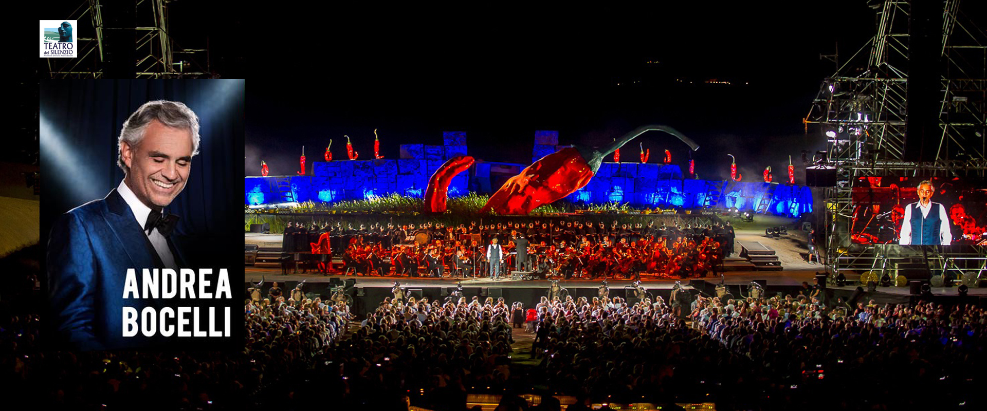 Concerto de ANDREA BOCELLI Teatro del Silenzio 2019 TOSCANA, Itália